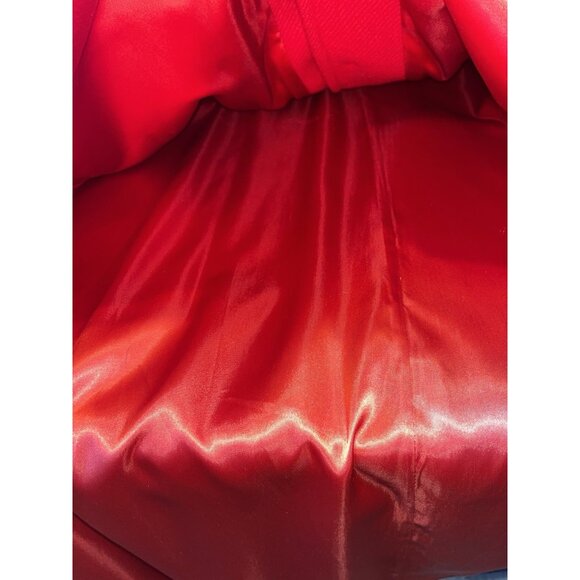 Vtg Pendleton RED O/S Cape Coat 44" Long Wool Satin Lined 70's EXCELLENT - Picture 9 of 14